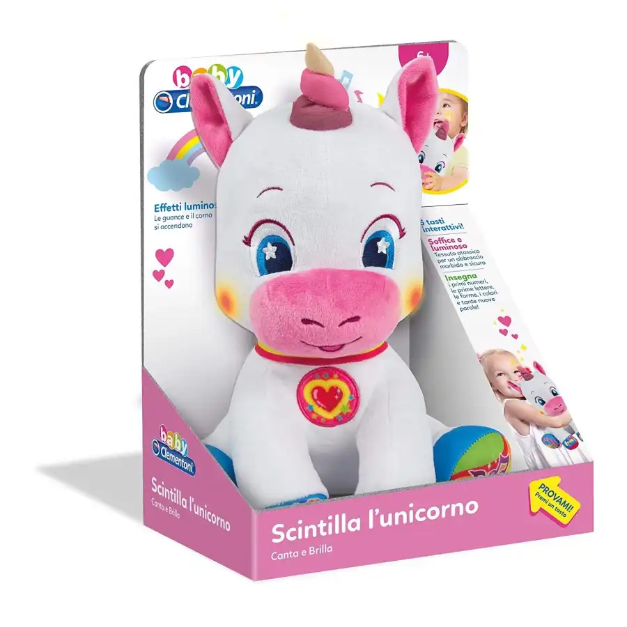 Peluche Unicorno Scintilla Canta e Brilla 17250 Clementoni - 2