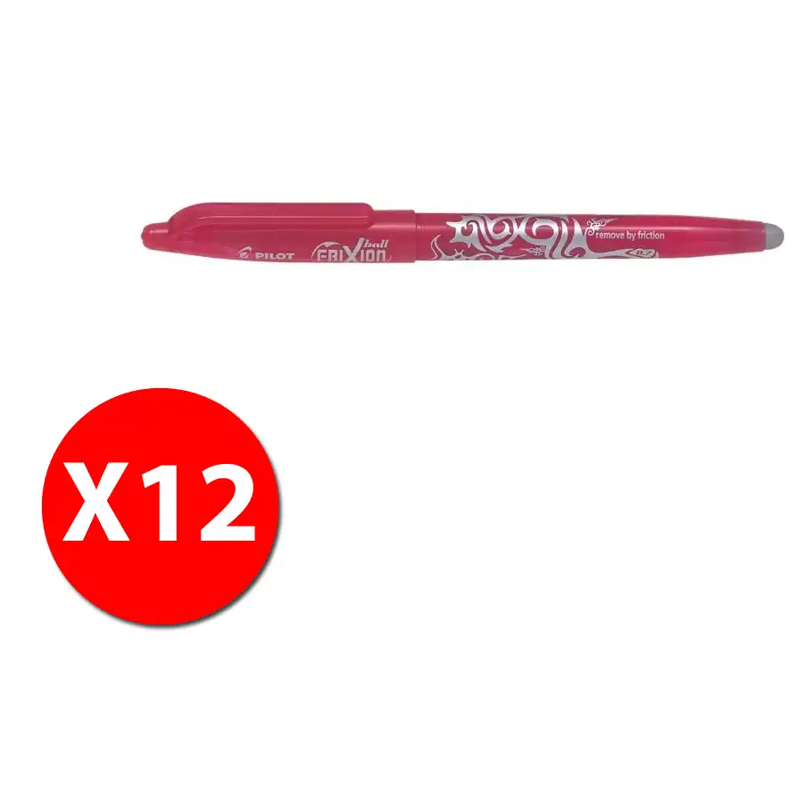 Pilot FriXion Ball 006599 - Roller inchiostro Gel - Rosa- Punta Media 0,7 mm - Conf. 12 pez Pilot - 4