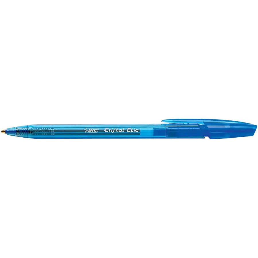 Bic 850733 - Bolígrafo Bic Cristal Clic - 1,0mm - Azul - Paquete de 20 uds.
