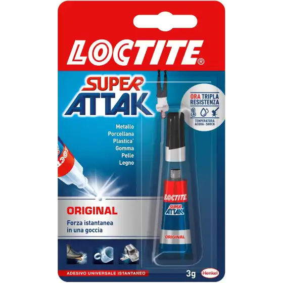 Tubetto Colla Super Attack Original 3g Loctite - 1