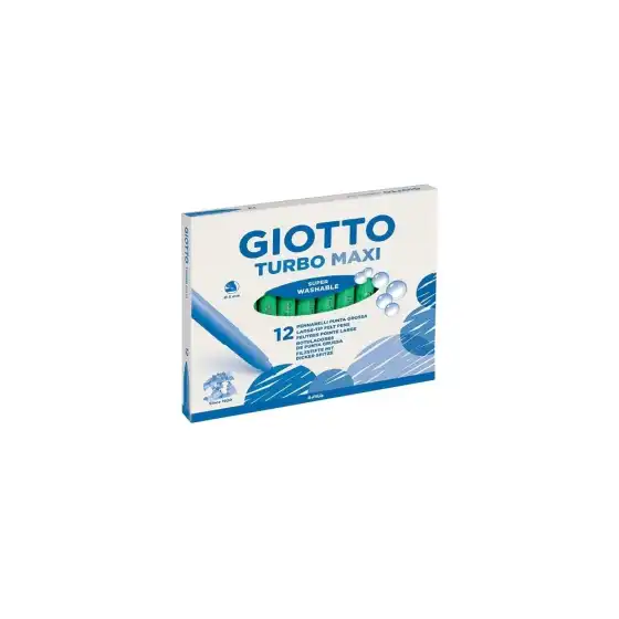 Giotto Turbo Maxi 456018 pennarelli Colorati - Verde Chiaro - Conf. 12 pz Giotto - 1