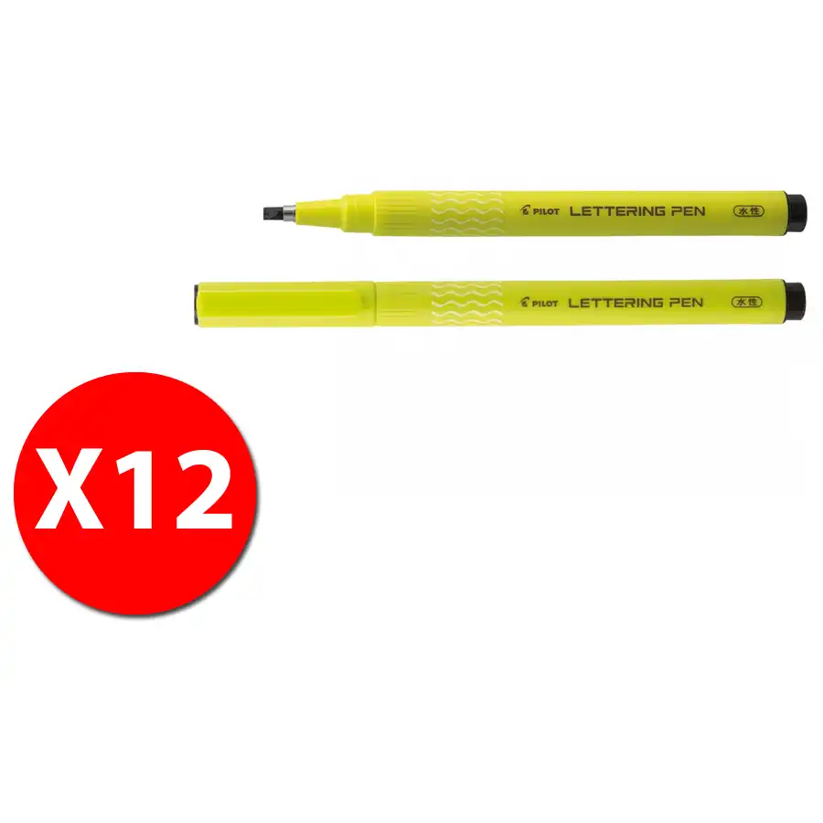 Pilot  - Lettering Pen 30 - Pennarello - Rosso - Punta Broad - Conf. 12 pz Pilot - 2