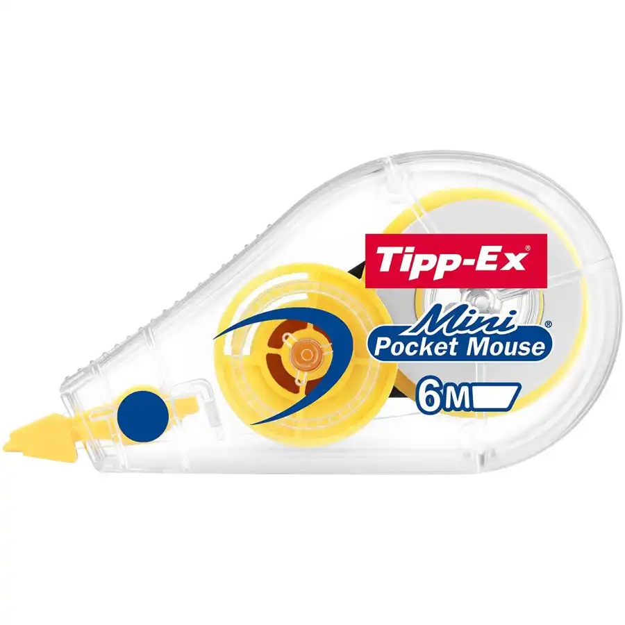 Bic 926397 Tipp-Ex Correttore a nastro Mini Pocket Mouse Britepix - Nastro 6 m x 5 mm - Colori Ass. -  Espositore 10 pz Bic - 1