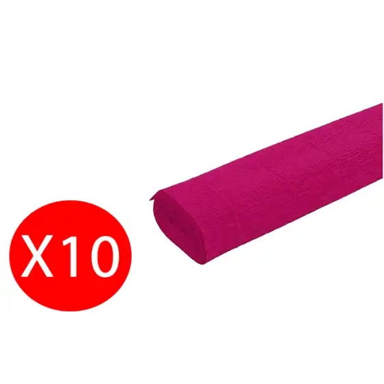 Carta crespa decorativa fucsia 60g/mq 50x250cm 10 Rotoli Saul Sadoch - 1