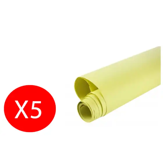 CWR Carta crespa decorativa Giallo Vivo 180g/mq 50x250cm 5 Rotoli Originale - 1