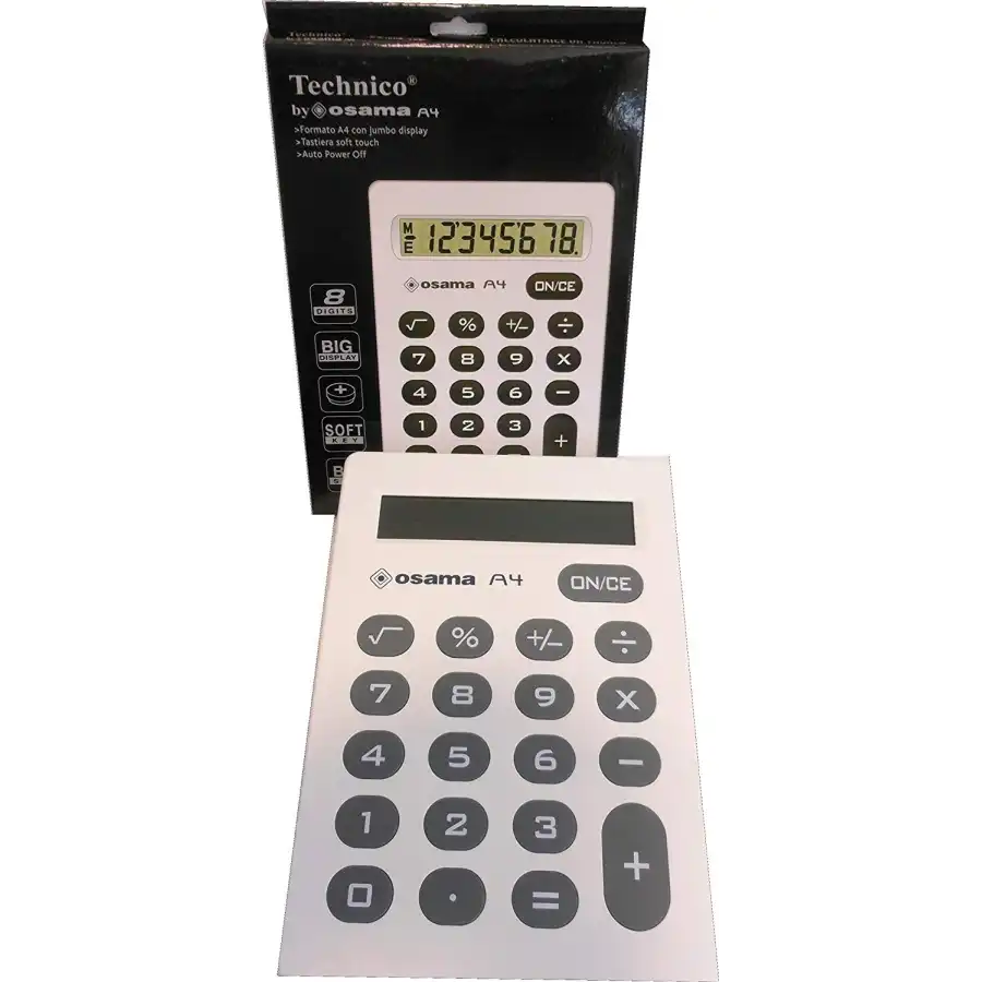 Technical Desk Calculator A4 Gray 8 Digits