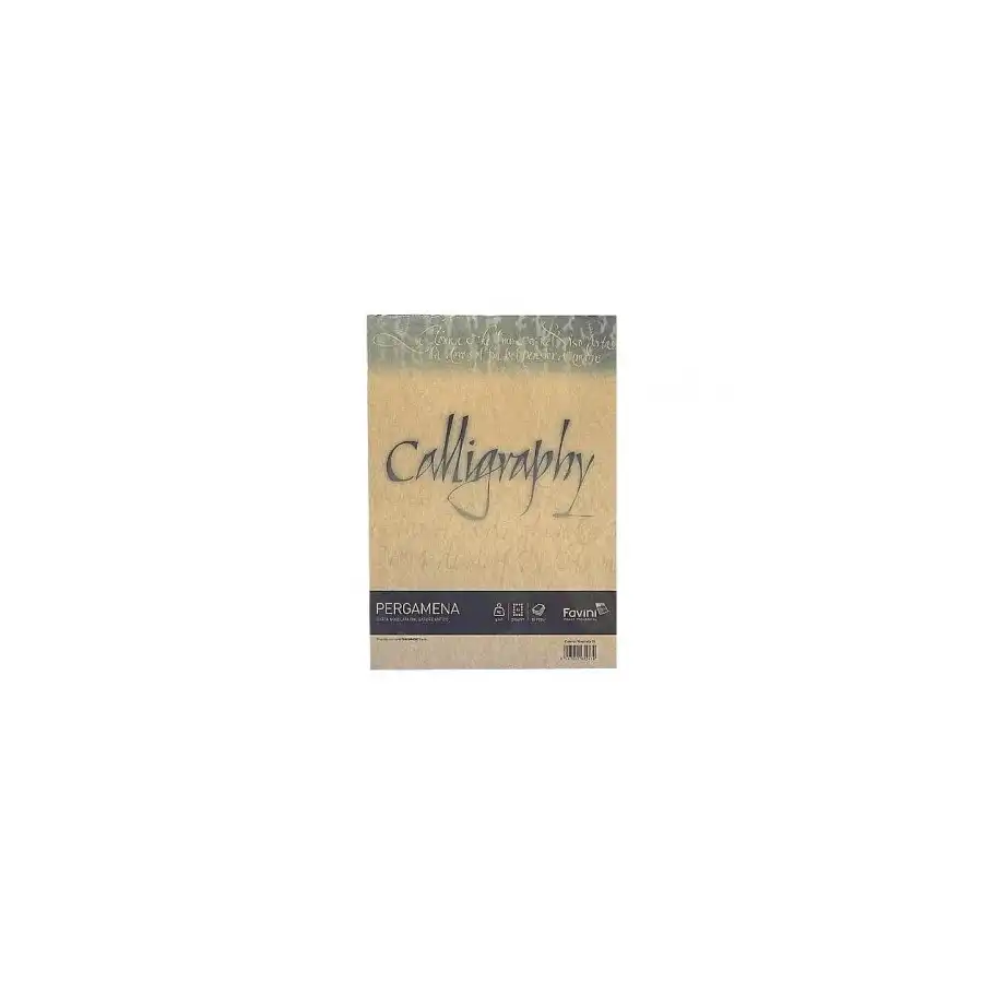 Calligraphy Album Hazelnut Smooth Parchment Paper 50 Sheets A4 210x297mm 90g / mq Cartotecnica Favini - 1