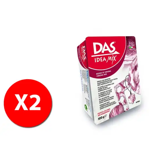 Das 342002 Idea mix - Marbling paste - Red of Verona - 100gr - 2 pcs Originale - 5