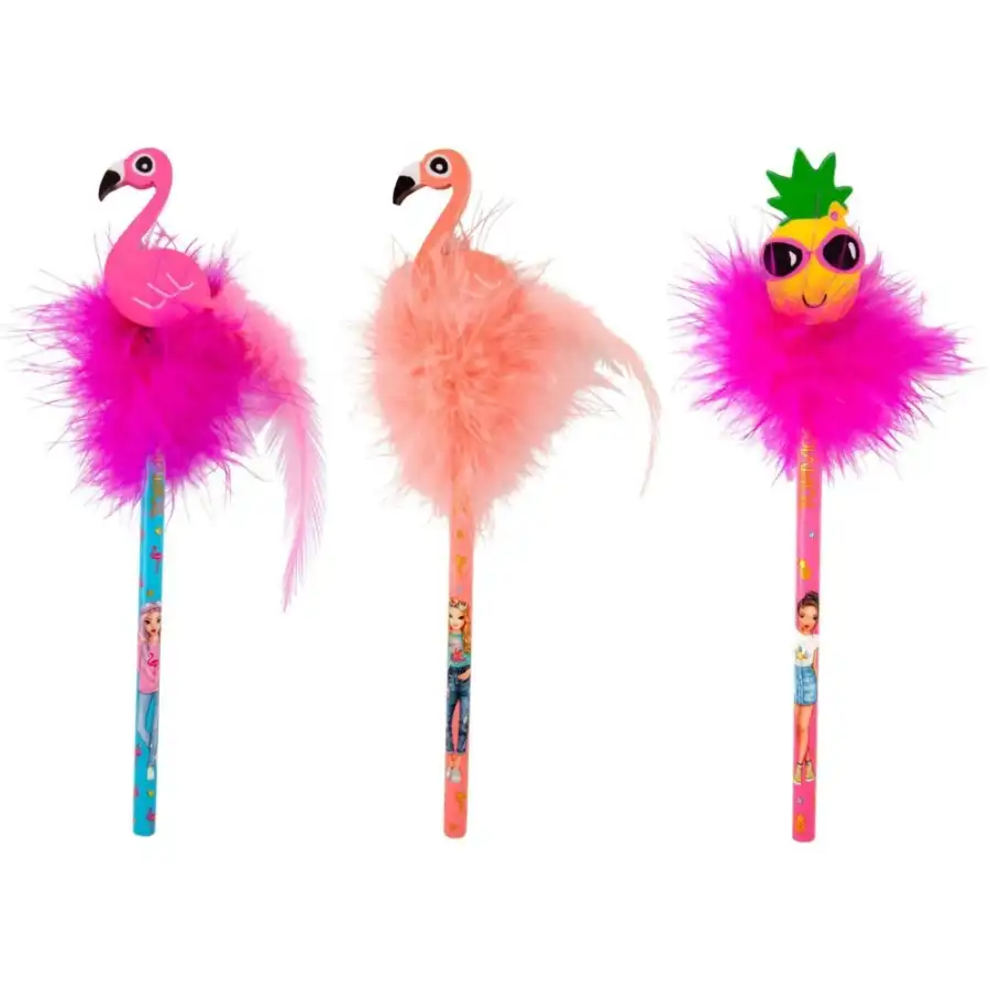 Top Model 049567 - HB pencil with Rubber and feathers - Assorted erasers Originale - 1