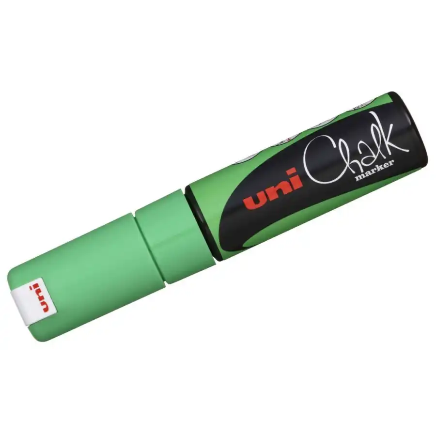 Osama - marker uni chalk - PWE-8K - 8,0mm - Punta scalpello - Verde Fluo - 1 pz Osama - 6