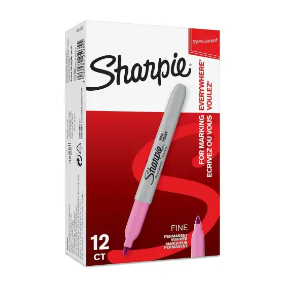 Pennarello Marker Sharpie fine 2025035  - Punta Tonda - Rosa - conf. 12 pz Sharpie - 5