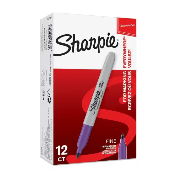 Pennarello Marker Sharpie fine - Punta Tonda 2025034 - Viola - conf. 12 pz Sharpie - 5