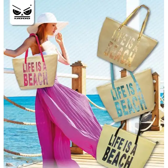 Mood SM028 - borsa mare \"life is a beach\" -  Colori Ass Mood - 1