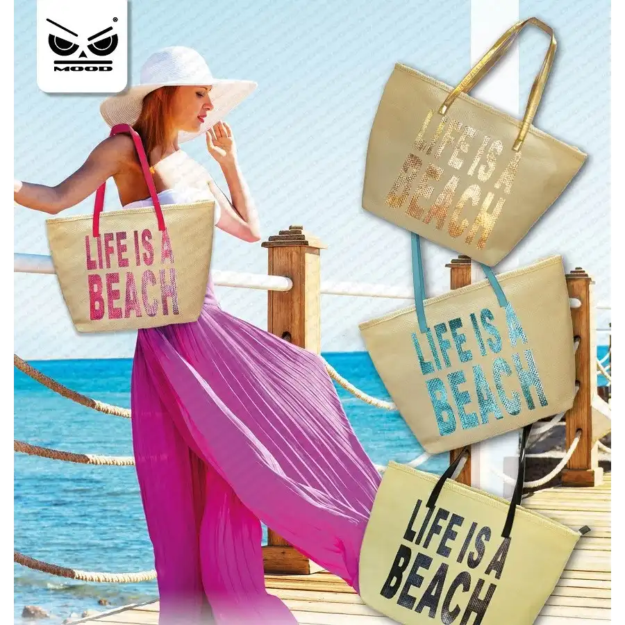 Mood SM028 - borsa mare \"life is a beach\" -  Colori Ass Mood - 1