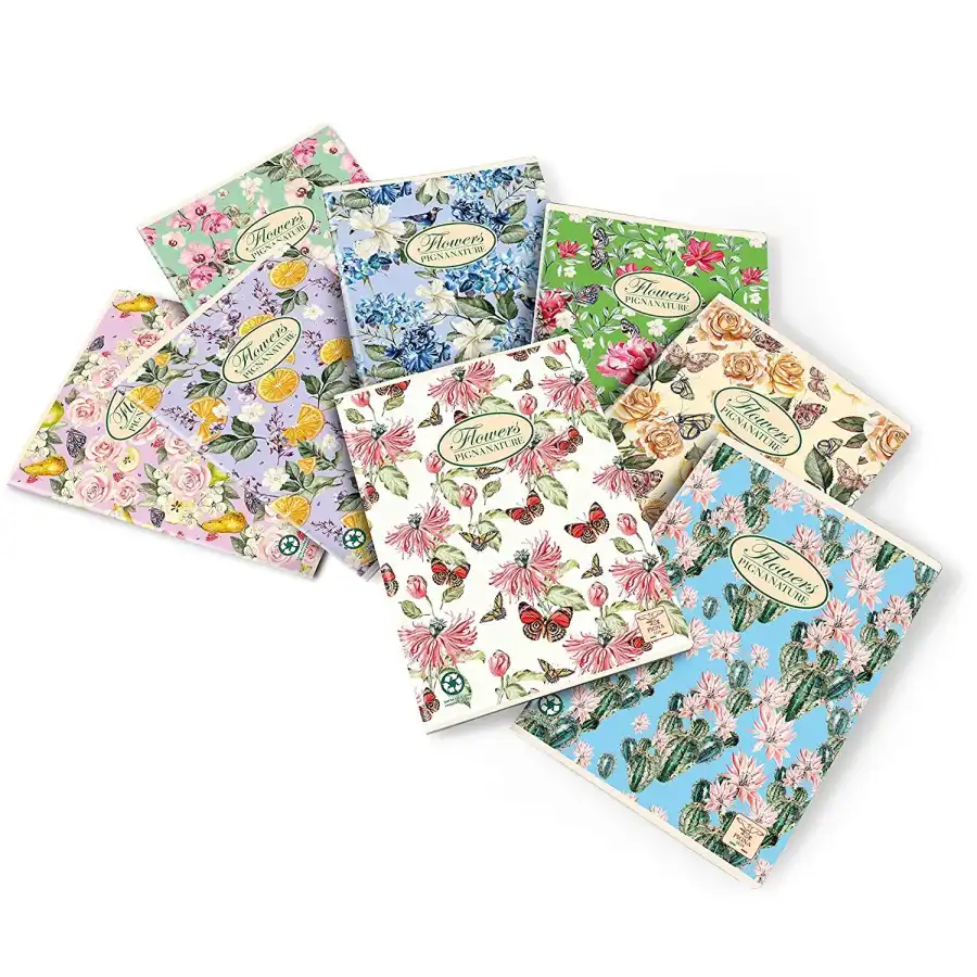 Maxi Quaderno Flowers  Pigna Nature 02088360C - A4 - Rigatura C -  Confezione 10 quaderni ass. Pigna - 2