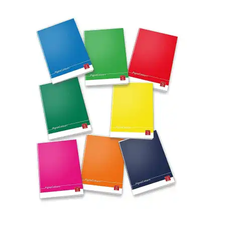 Maxi quaderno Pigna Colours 02298864M - Rigatura 4M - Formato A4 -  Confezione 10 quaderni ass.