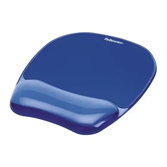 Mousepad con poggiapolsi Crystal Gel -  azzurro Fellowes Leonardi - 1