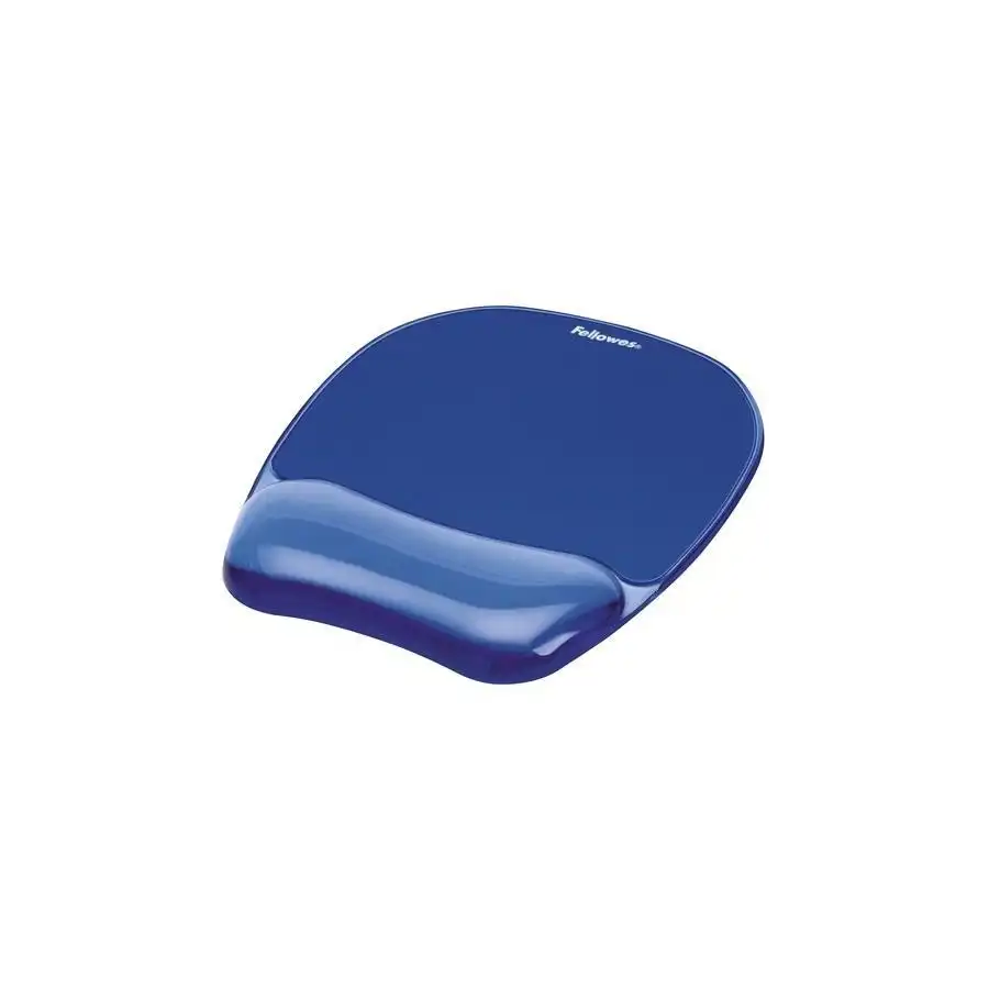 Mousepad con poggiapolsi Crystal Gel -  azzurro Fellowes Leonardi - 1