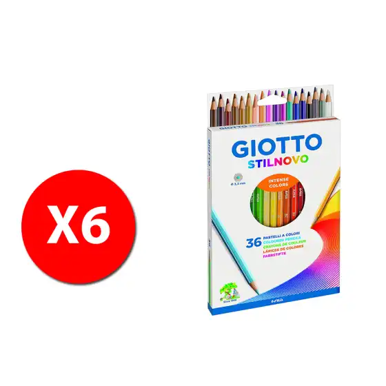 Giotto 256700 - Giotto Stilnovo - astuccio 36 pz - 6 confezioni Originale - 3