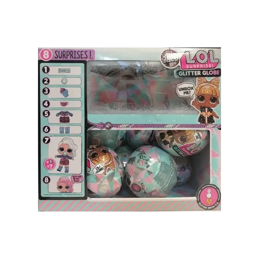 Exhibitor Lol Surprise Glitter Globe Series Winter Disco 18 Pieces Gift Idea