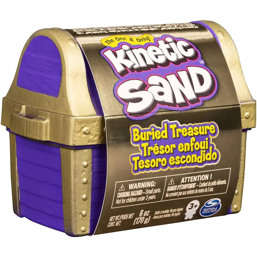 Kinetic Sand Hidden Treasure Set, with 170g of Kinetic Sand and Surprises Inside Spin Master - 3