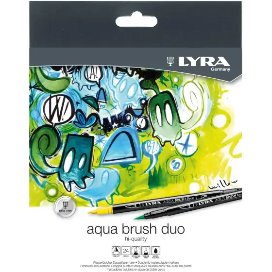 Aqua Brush Duo Marker Set 24 pcs L6521240 Lyra - 4