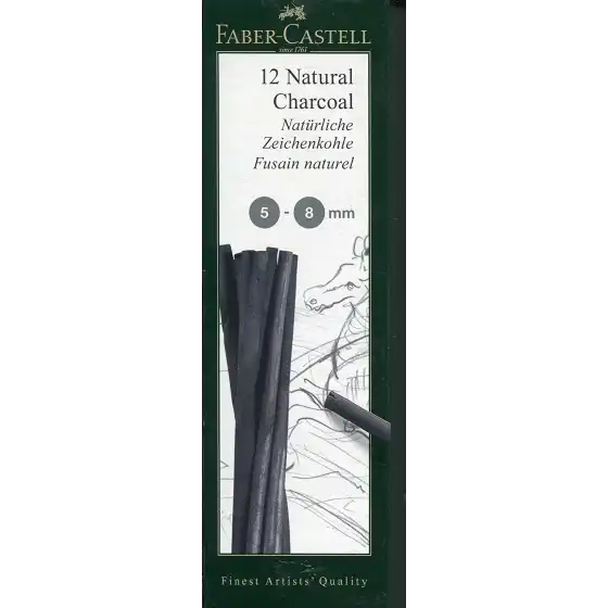 Carboncino Naturale 5-8mm Scatola 12 Pz 129298 Faber Castell - 2