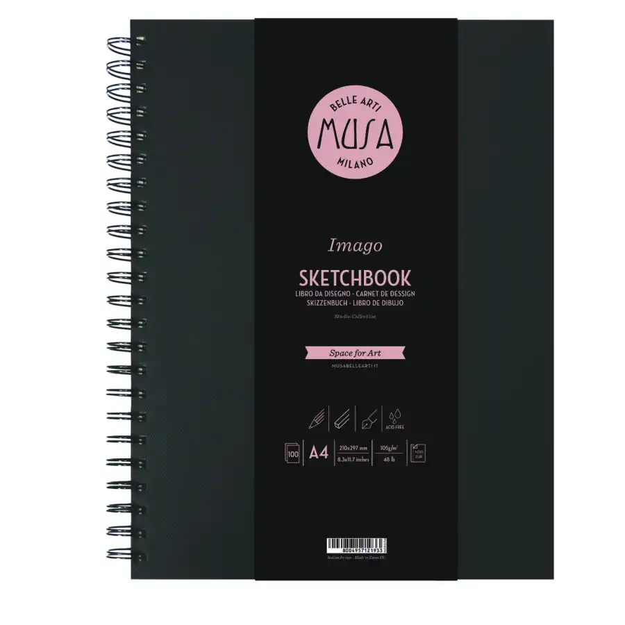 Imago Sketch Book Spiralato A4 210 x297mm 100 Fogli 105gr/m2 MU124594 CWR - 1