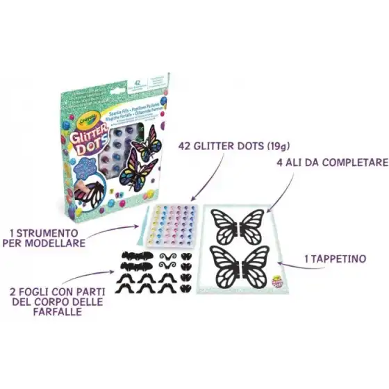 Glitter Dots - Set Magiche Farfalle Crayola - 2