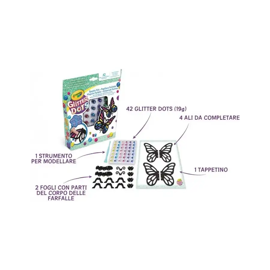 Glitter Dots - Set Magiche Farfalle Crayola - 2