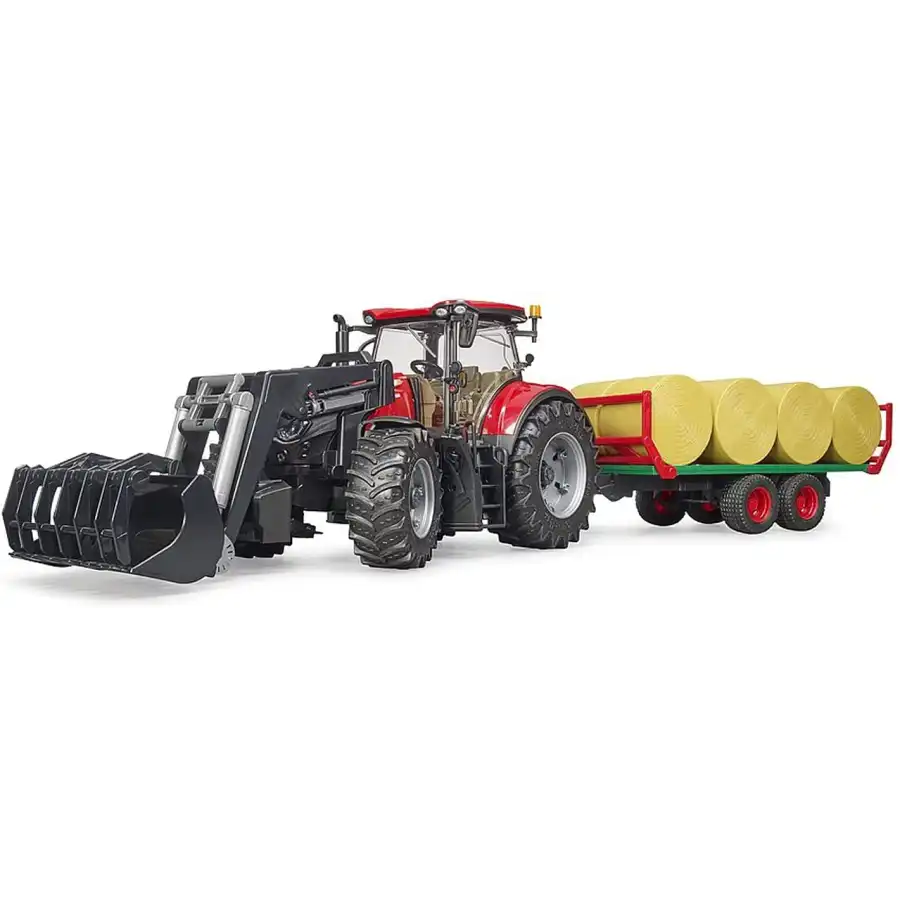 Trattore Case IH Optum 300 CVX Benna e Rimorchio Bruder - 1