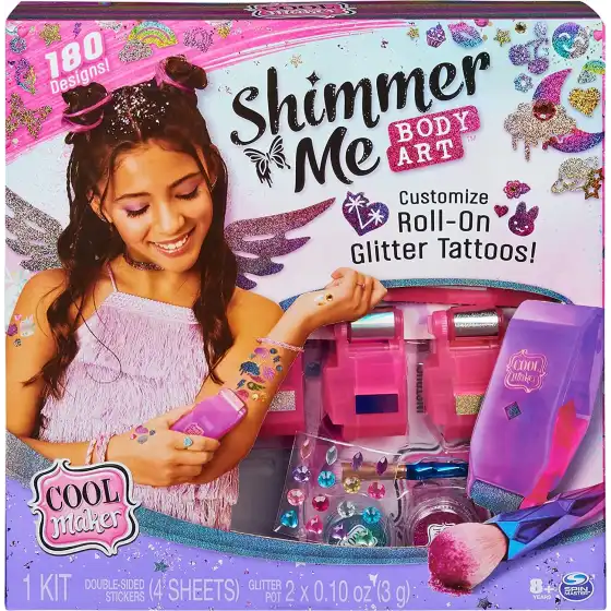 Cool Maker Shimmer Me Body Art con Rullo Crea Tattoo Spin Master - 1