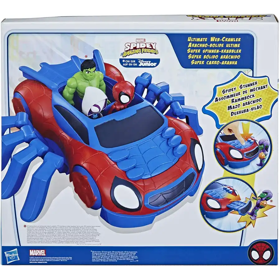 Spiderman et ses fantastiques amis tirent sur un véhicule