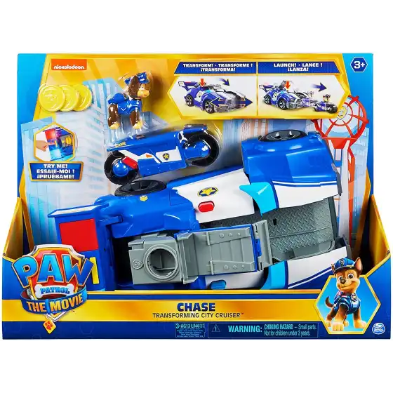 Paw Patrol Veicolo Trasformabile City Cruiser di Chase 2 in 1 Spin Master - 1