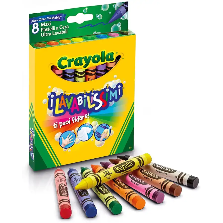 I Lavabilissimi Maxi Pastelli a Cera Ultra Lavabili 8 Pezzi Crayola - 2