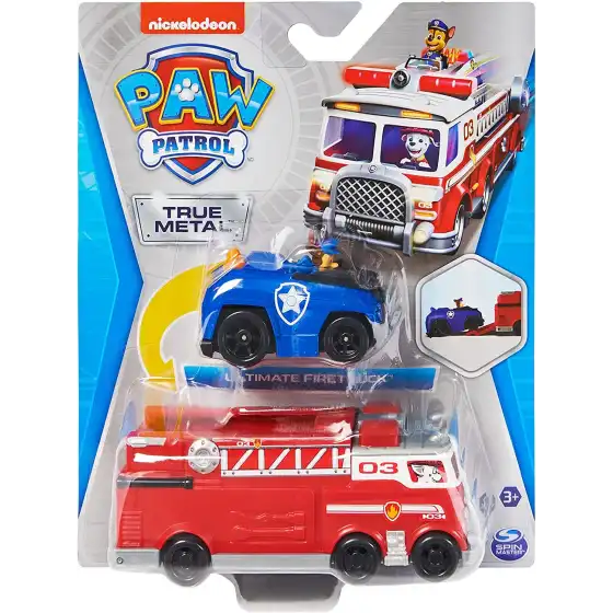 Paw Patrol Die Cast Camion dei Pompieri e Chase Spin Master - 1