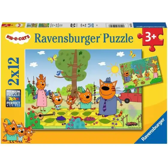 Puzzle Kid e Cats 2x12 pezzi 05079 Ravensburger - 1