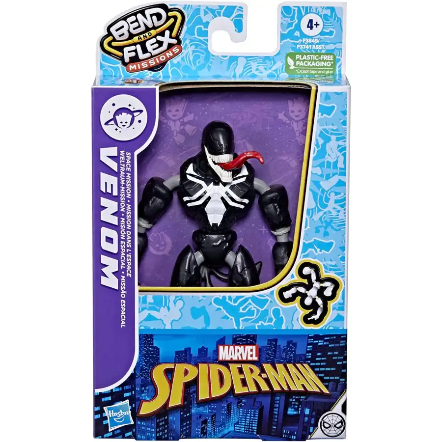 Marvel Spiderman Bend and Flex Missione nello Spazio con Venom Hasbro - 1