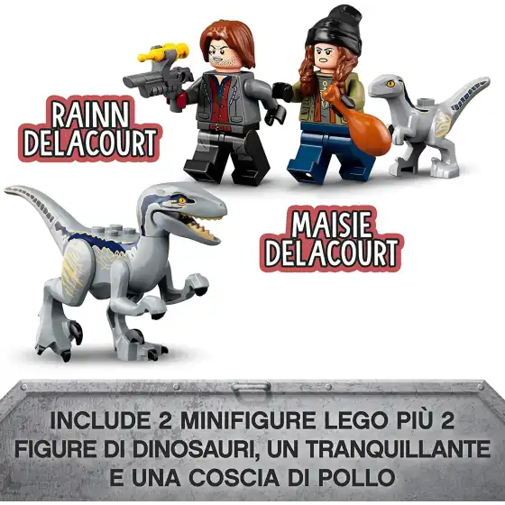 Lego Jurassic World Dominion 76946 La Cattura dei Velociraptor Blue e Beta Lego - 5