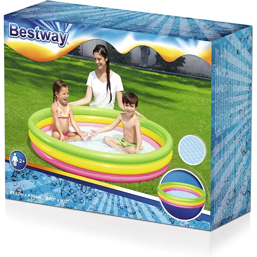 Piscina Gonfiabile 3 Anelli Colorati Bestway - 1