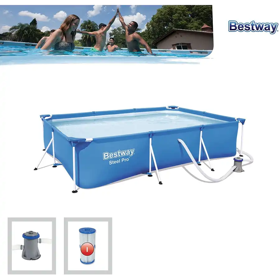 Bestway 56411 Piscina Rettangolare Steel Pro 300 x 201 x 66 cm con Pompa Filtro Bestway - 3