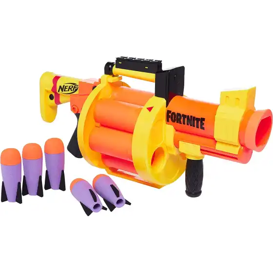 Nerf Fortnite Gl Blaster Lanciarazzi con Tamburo Rotante, Scudo e 6 razzi Hasbro - 1