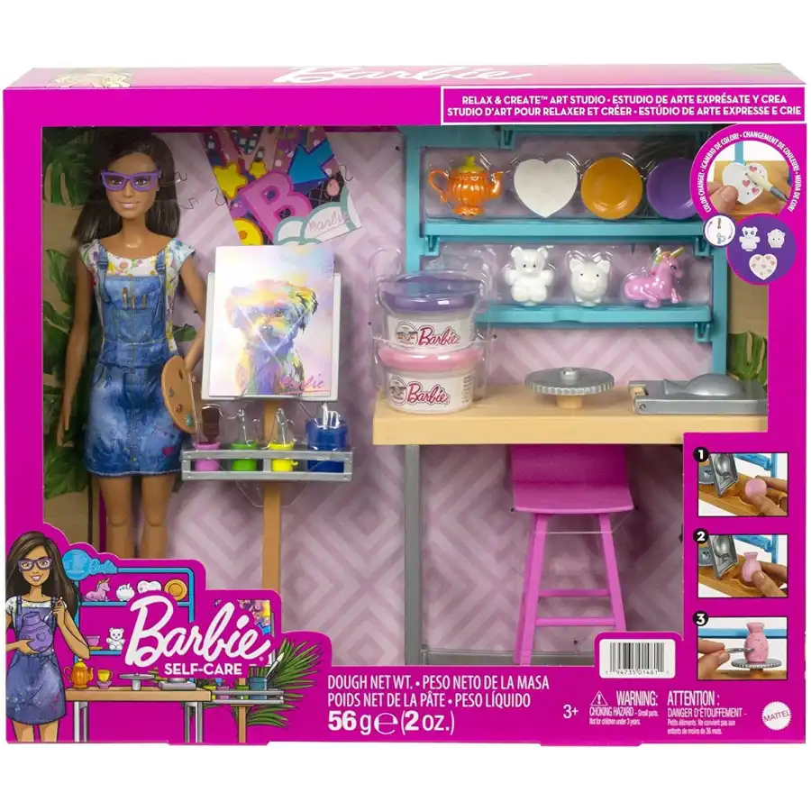 Barbie Atelier Dell'Artista Playset con Bambola HCM85 Mattel - 1