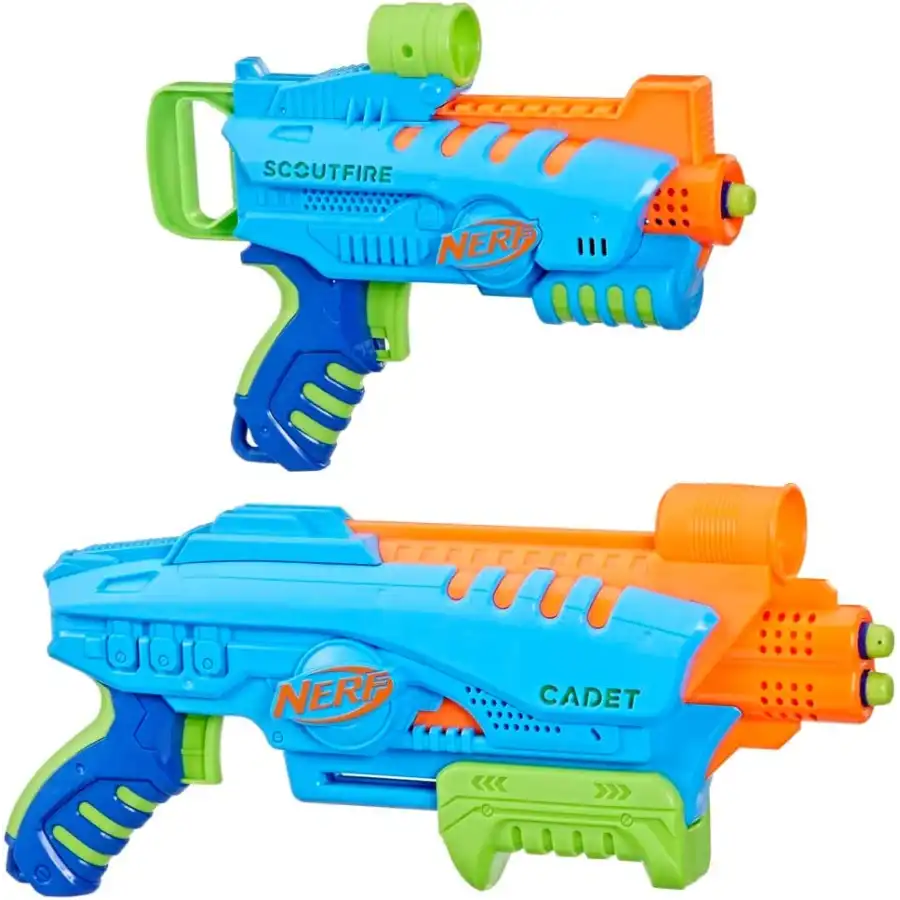 Nerf Elite Jr - Set Ultimate Starter , 2 Blaster in gommapiuma , 15 Dardi Nerf Elite Hasbro - 3