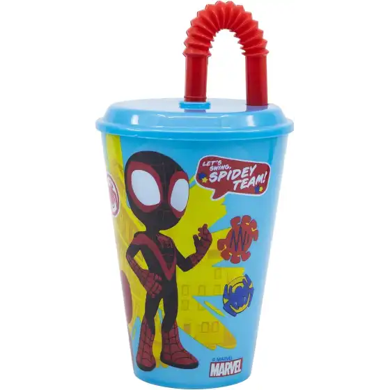 Vaso con pajita del equipo Spidey & Friends