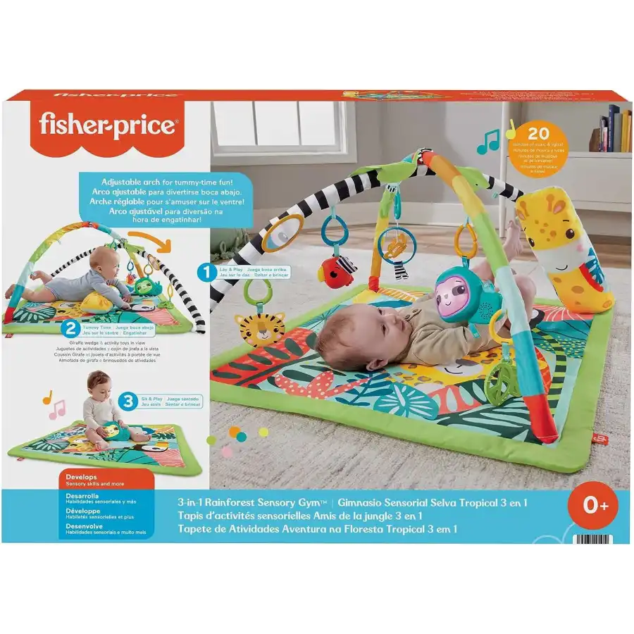 Fisher-Price Sensory Gym Chiots de la Nature 3 en 1 HJW08