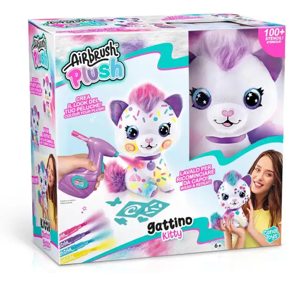 Airbrush Plush Gattino Kitty da Colorare