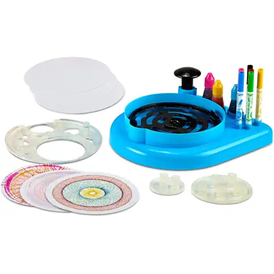 Crayola - Spin & Spiral Art Station, Set per Creare Mandala e Vortici di Colore